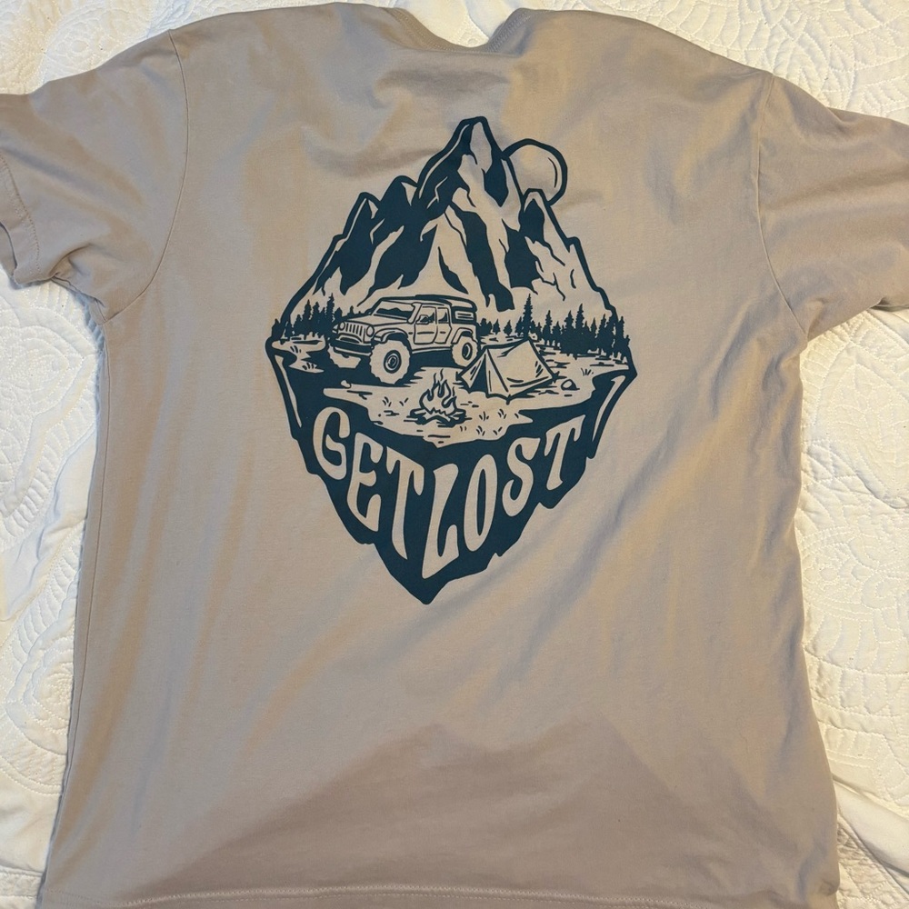 Men's Adventure Graphic Tee - Tan